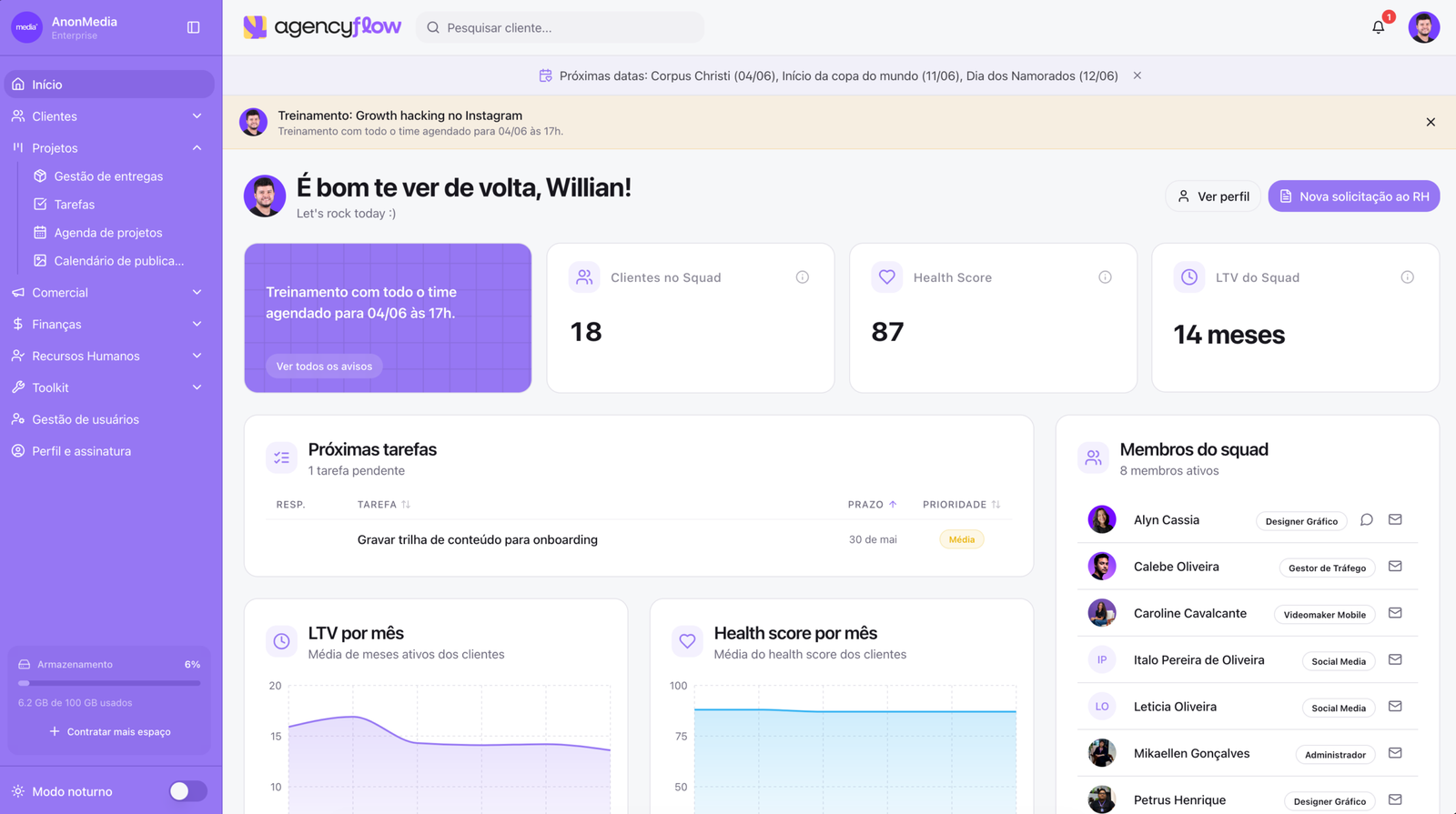 sistema para agências de marketing